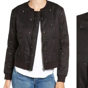 Velvet by Graham & Spencer silk bomber jacket, S